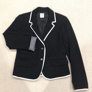Gap Academy Blazer Size 8 Double button in black with cream trim.